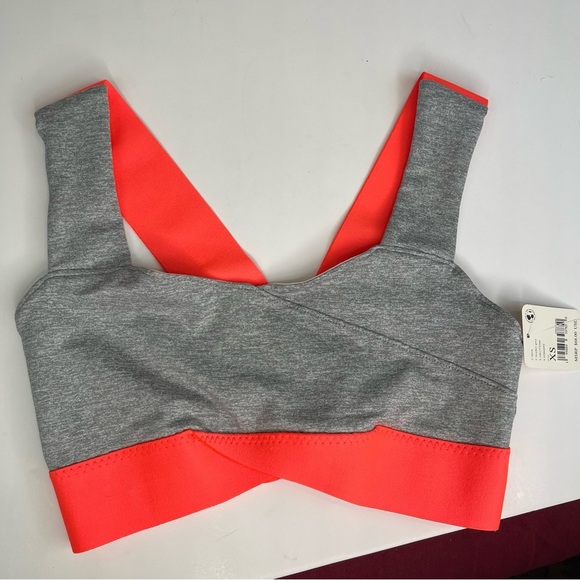 Free People Just Breathe Colorblock Sports Bra Heather Grey XS - Picture 7 of 10